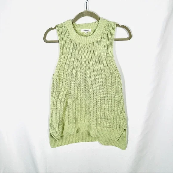 Madewell Pastel Sweater Tank Sage Green Women’s Large - Picture 3 of 12